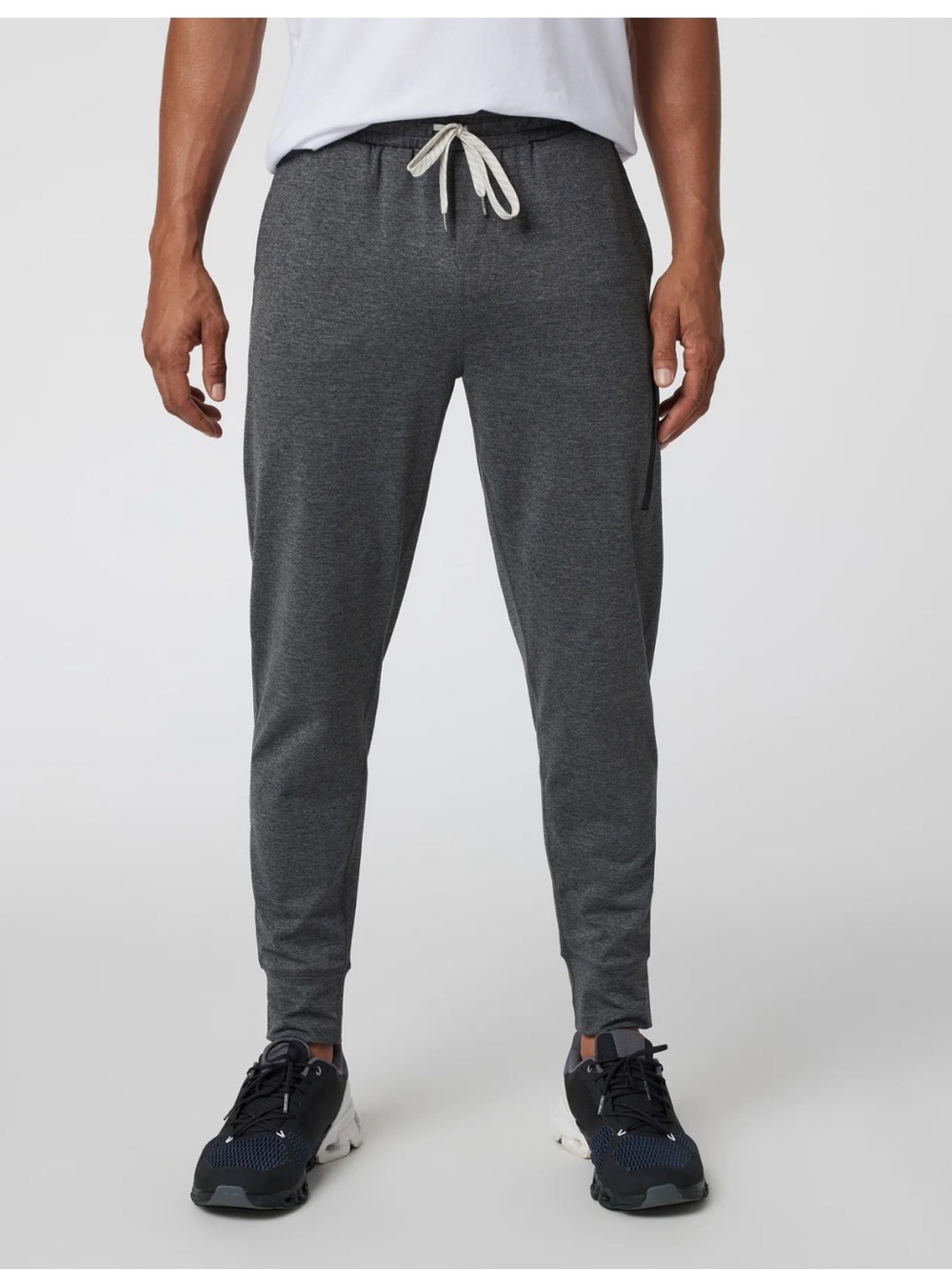 Vuori V416 Mens Heather Gray Drawstring Waist Sunday Performance Joggers Sz. S